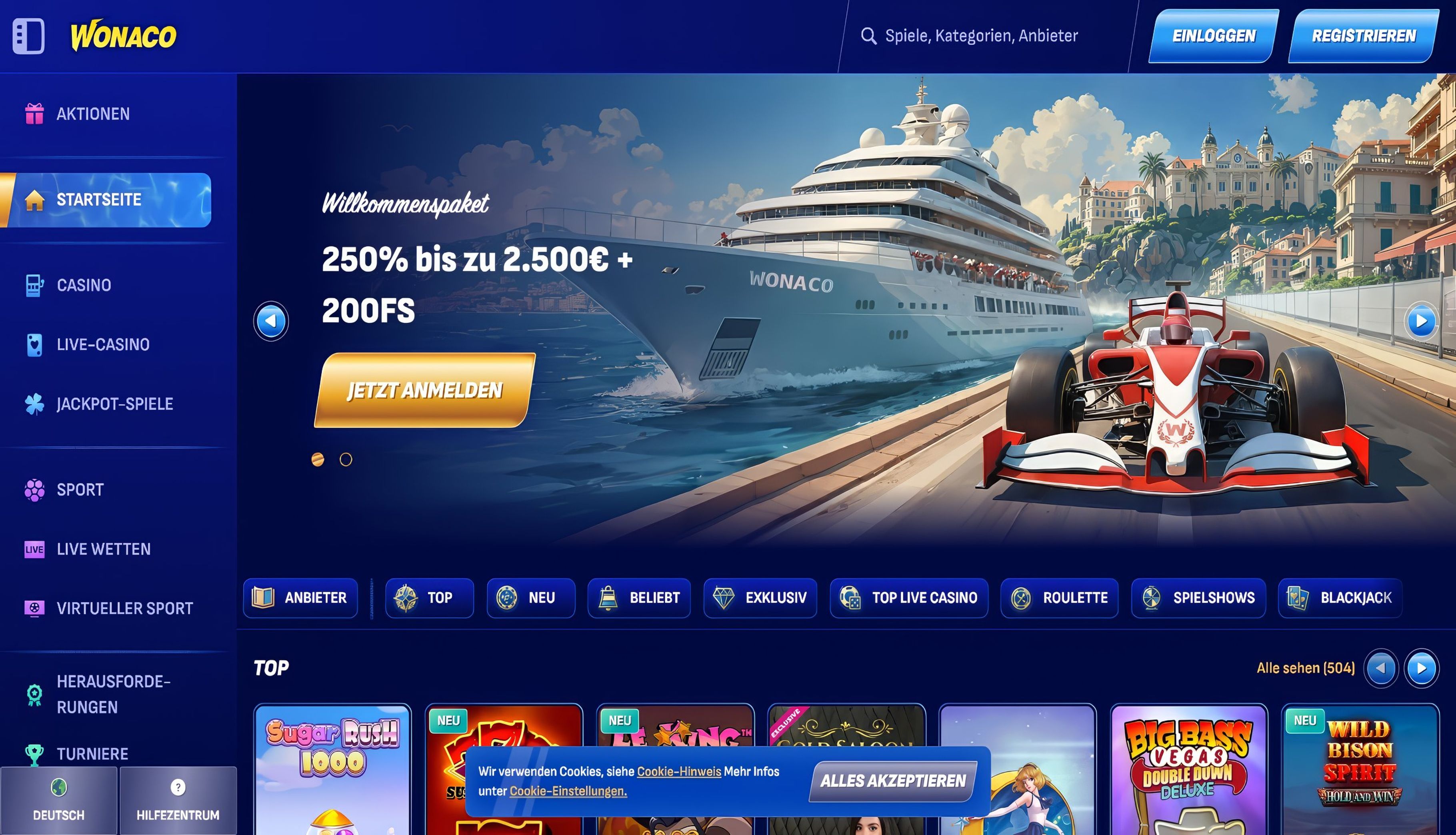 Wonaco desktop screenshot 1